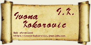 Ivona Kokorović vizit kartica